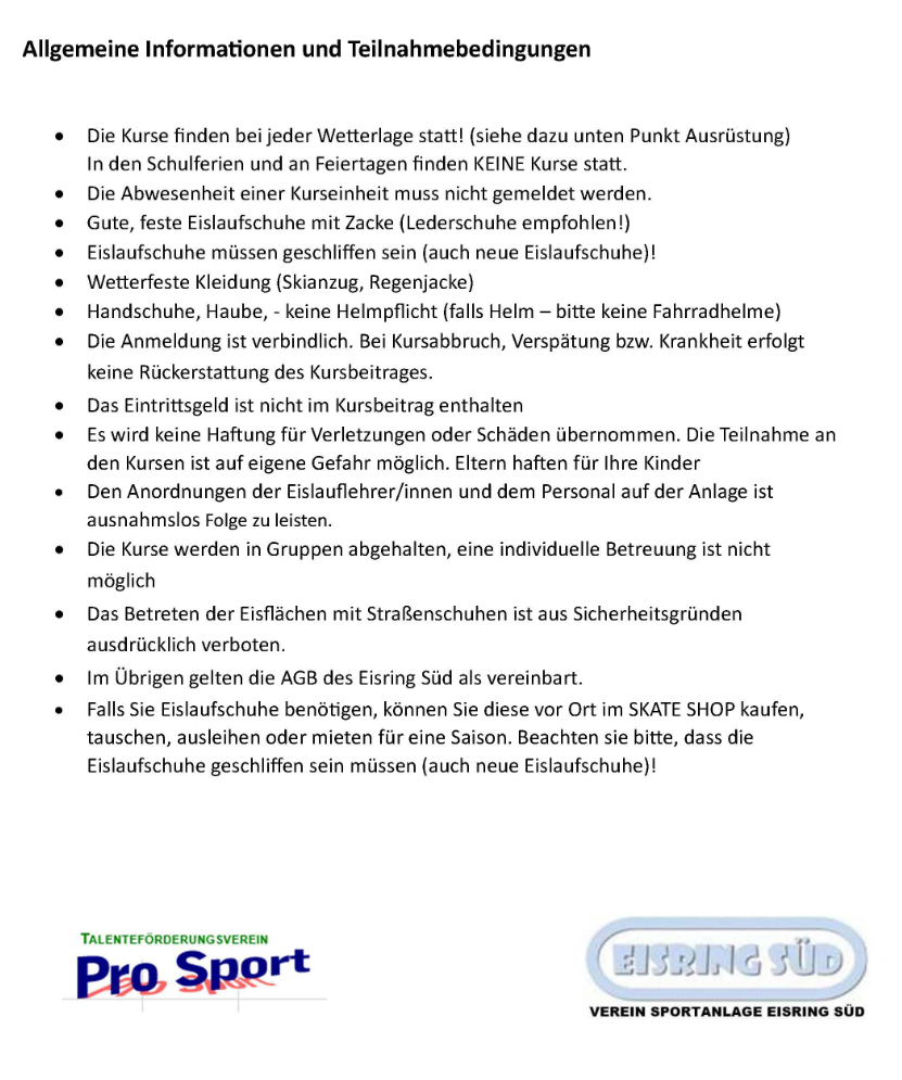 teilnahmebedingungen prosport